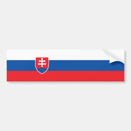 Slovakia Flag Bumpersticker (Voorkant)