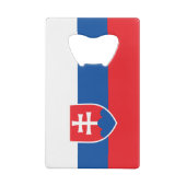 Slovakia Flag Kredietkaart Flessenopener (Achterkant)
