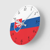 Slovakia Flag Ronde Klok (Hoek)
