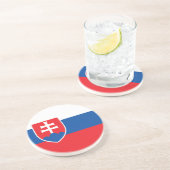 Slovakia Flag Zandsteen Onderzetter (Zijkant)