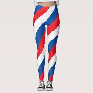 Slovakije Nationale vlag Kleuren diagonaal gestree Leggings