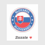Slovakije Vlag Ronde Cirkel Embleem Sticker (Vel)