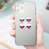 Slovaquie amour drapeau orgueil autocollant coeur (Téléphone)