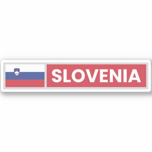 Sloveense nationale vlag sticker (Voorkant)