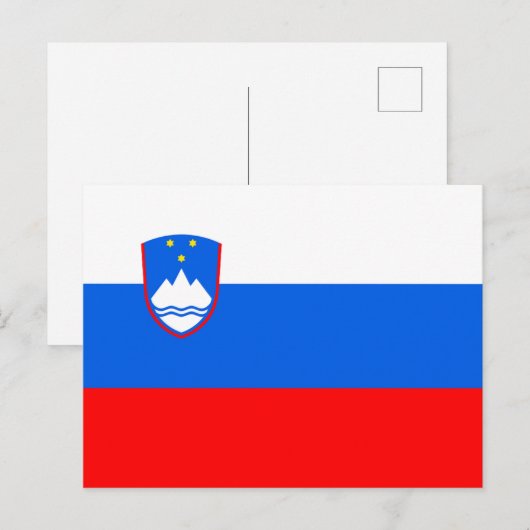 Sloveense vlag briefkaart (Voorkant / Achterkant)