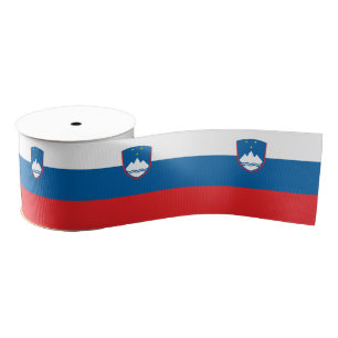 Sloveense vlag en Slovenië reizen, vakantie/sport Grosgrain Lint
