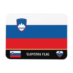 Sloveense vlag en Slovenië reizen, vakantie/sport Magneet
