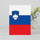 Sloveense vlag folie uitnodiging (Staand Voorkant)