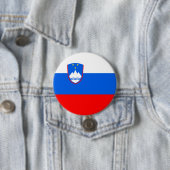 Sloveense vlag ronde button 7,6 cm (In situ)