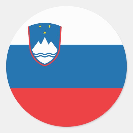 Sloveense vlag ronde sticker (Voorkant)