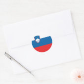 Sloveense vlag ronde sticker (Envelop)