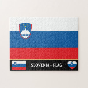 Sloveense vlag & Slovenië/land, vakantiesport Legpuzzel