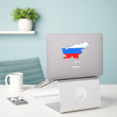 Sloveense vlag sticker (Laptop op bureau)