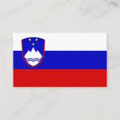 Sloveense vlag & wapen, vlag van Slovenië Visitekaartje (Voorkant)