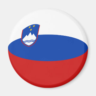 Slovenia Fisheye Flag Magnet