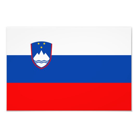 Slovenia Flag Foto Afdruk (Voorkant)