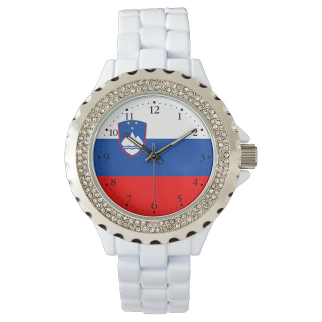 Slovenia Flag Horloge (Voorkant)