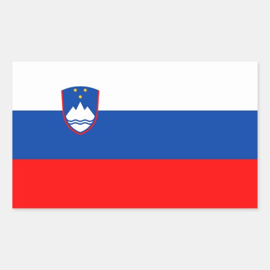 Slovenia Flag Rechthoekige Sticker (Voorkant)