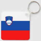 Slovenia Flag Sleutelhanger (Achterkant)