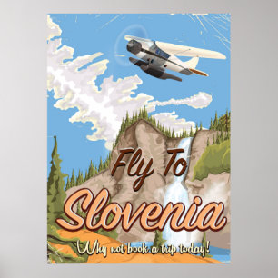 Slovénie affiche de voyage de style Vintage