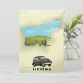 Slovénie Carte illustrée affiche de voyage (Debout devant)