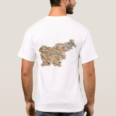 Slovénie Drapeau et carte T-shirt (Dos)