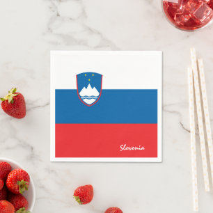 Slovenië en Slovenië Vlag partij mode / sport fans Servet