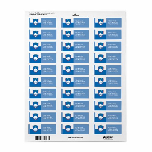 Slovenië Etiket (Full Sheet)