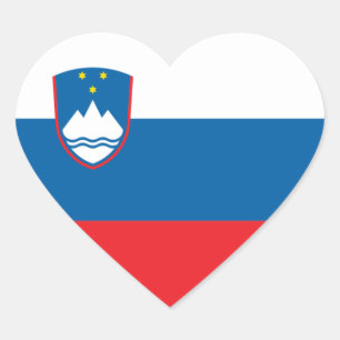 Slovenië Flag Heart Sticker