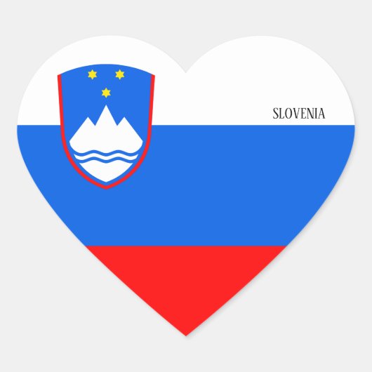 Slovenië Flag Splendid Patriotic Hart Sticker (Voorkant)