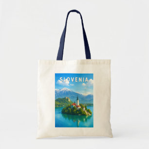 Slovenië Illustratie Reis Kunst Vintage Tote Bag