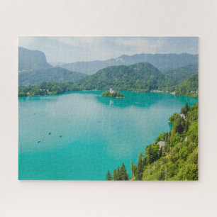 Slovenië Jigzaag Puzzle - Meer van kasteel Legpuzzel