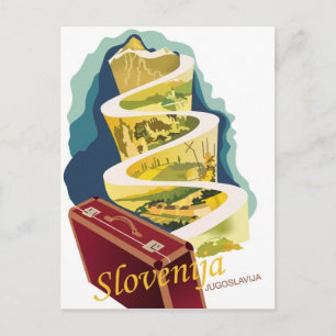 Slovenië, Joegoslavië, vintage reis Briefkaart