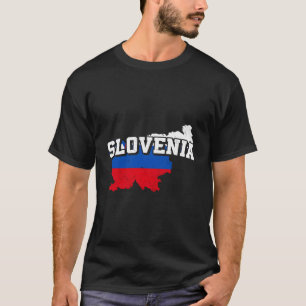 Slovenië Kaart en Vlag Souvenir Sloveens T-shirt
