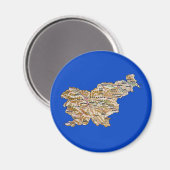 Slovenië Kaart Magnet Magneet (Voorkant / Achterkant)