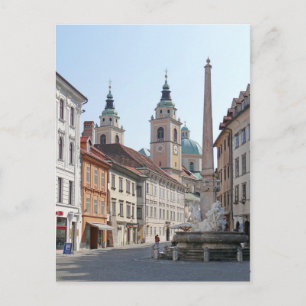 Slovenië - Ljubljana - Carniole Fountain (1751) Briefkaart