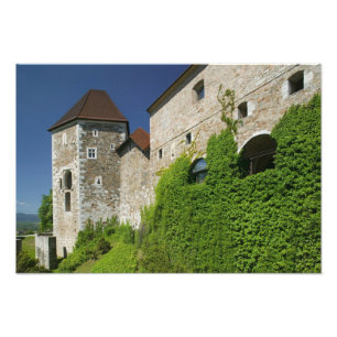 SLOVENIË, Ljubljana: Castle Hill / Ljubljana Foto Afdruk