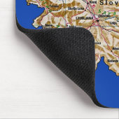 Slovenië Map Mousepad Muismat (Hoek)