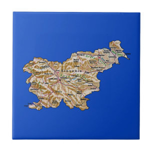 Slovenië Map Tile Tegeltje