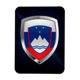 Slovenië Metallic Emblem Magneet