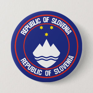 Slovenië Round Emblem Ronde Button 7,6 Cm