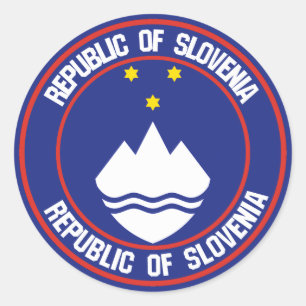 Slovenië Round Emblem Ronde Sticker