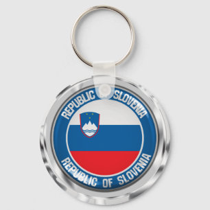 Slovenië Round Emblem Sleutelhanger