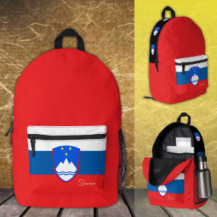 Slovenië, rugzak, Sloveense vlag / patriottisch Bedrukte Rugzak