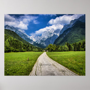 Slovenië, schilderachtig foto met Alpen Poster