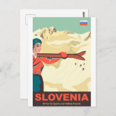 Slovenië Ski Runs Briefkaart (Voorkant / Achterkant)