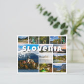 Slovenië souvenir fotocollage briefkaart (Staand voorkant)