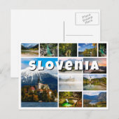 Slovenië souvenir fotocollage briefkaart (Voorkant / Achterkant)