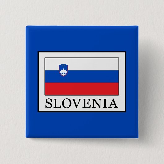 Slovenië Vierkante Button 5,1 Cm (Voorkant)