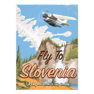 Slovenië vintage reisposter foto afdruk